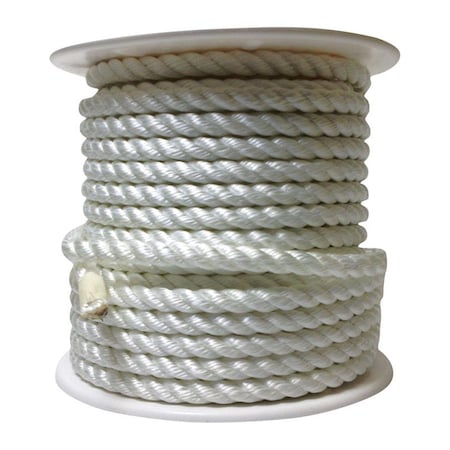 Wellington 0.62 in. x 140 ft. Twisted Nylon Rope, White 7398696